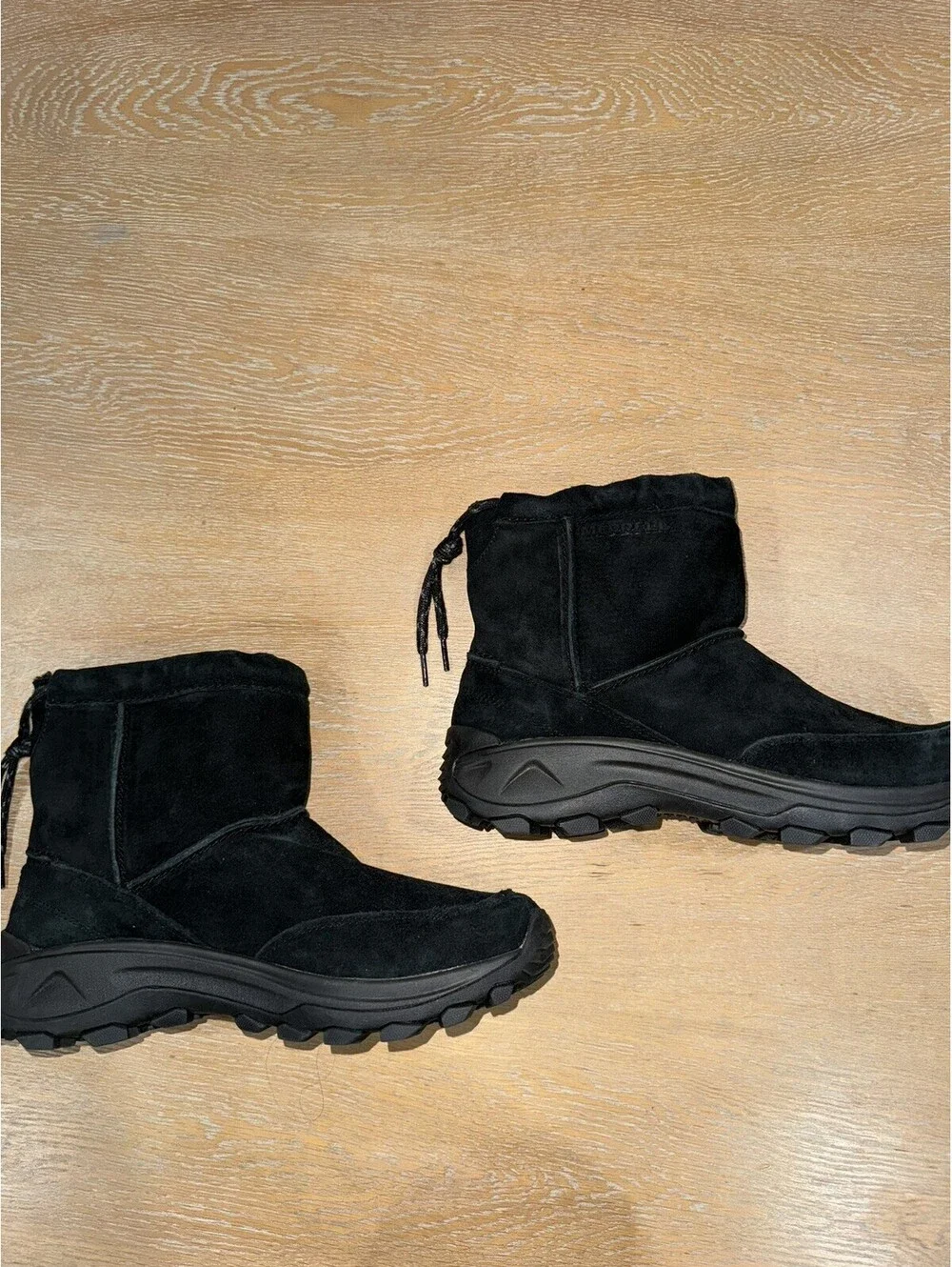 NEW MERRELL WINTER PULL ON Suede Boot J004555 Black MENS SZ 10.5